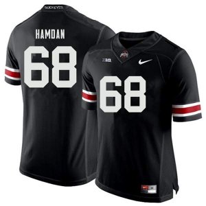 Men's Ohio State Buckeyes #68 Zaid Hamdan Black Nike NCAA College Football Jersey Restock XLJ3144YE